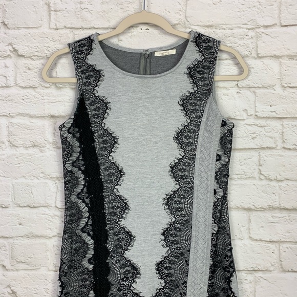 Mystree Lace Mixed Media Sleeveless Midi Dress S - Picture 3 of 8